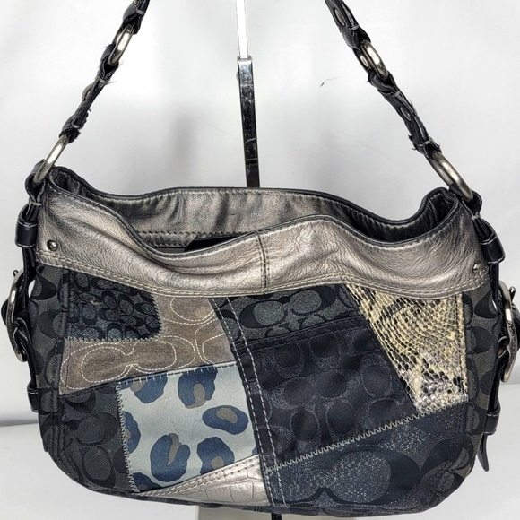 COACH Leather Patchwork Shoulder Bag P16 - Picture 7 of 10